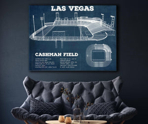 Cutler West Las Vegas Lights- Vintage Cashman Field MLS Soccer Print