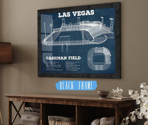 20" x 16" / Black Frame Cutler West Las Vegas Lights- Vintage Cashman Field MLS Soccer Print
