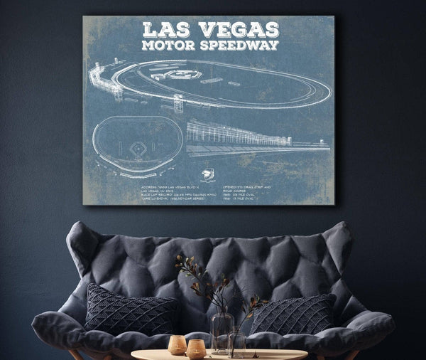 Cutler West Las Vegas Motor Speedway Blueprint NASCAR Race Track Print