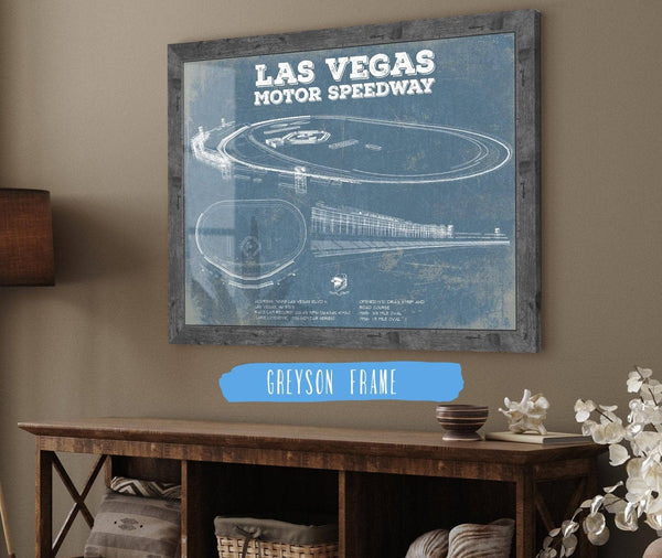Cutler West Las Vegas Motor Speedway Blueprint NASCAR Race Track Print