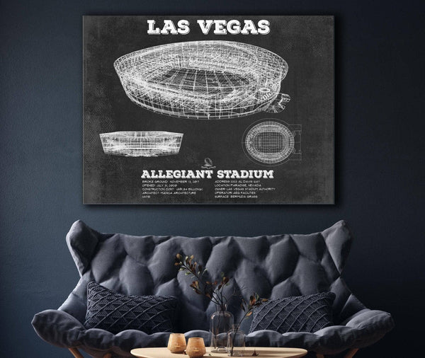 Cutler West Las Vegas Raiders Allegiant Stadium Vintage Football Print