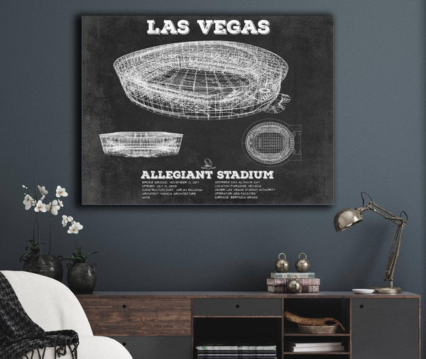 Cutler West Las Vegas Raiders Allegiant Stadium Vintage Football Print