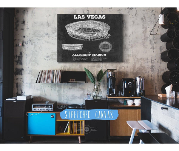 Cutler West Las Vegas Raiders Allegiant Stadium Vintage Football Print