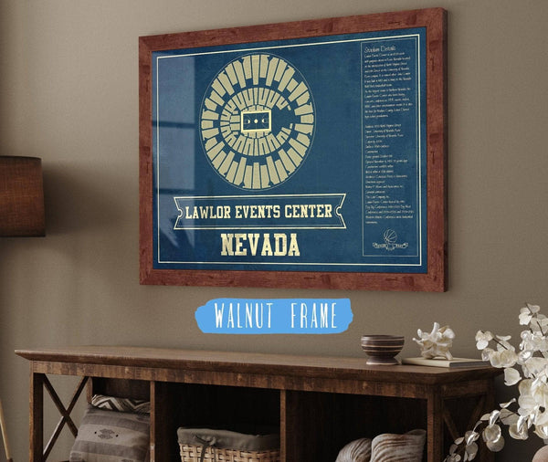 Cutler West Lawlor Events Center Nevada Wolf Pack NCAA College Basketball Blueprint Art