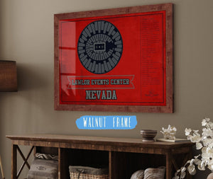 Cutler West Lawlor Events Center Nevada Wolf Pack Team Colors NCAA College Basketball Blueprint Art