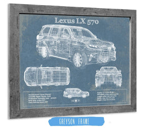 Cutler West Lexus LX 570 Vintage Blueprint Auto Print