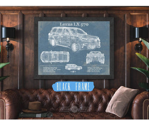 Cutler West Lexus LX 570 Vintage Blueprint Auto Print
