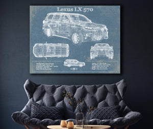 Cutler West Lexus LX 570 Vintage Blueprint Auto Print