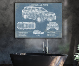 Cutler West Lexus LX 570 Vintage Blueprint Auto Print