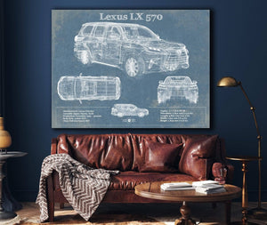 Cutler West Lexus LX 570 Vintage Blueprint Auto Print