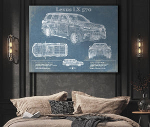 Cutler West Lexus LX 570 Vintage Blueprint Auto Print