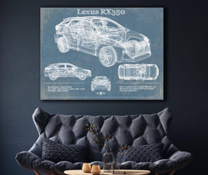 Cutler West Lexus Rx350 Vintage Blueprint Auto Print