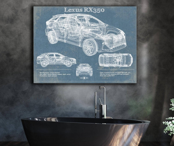 Cutler West Lexus Rx350 Vintage Blueprint Auto Print