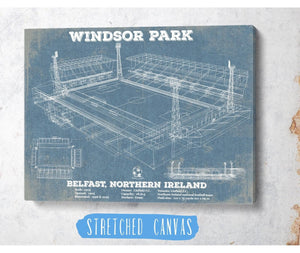 Cutler West Linfield F.C. - Vintage Windsor Park North Ireland Soccer Print