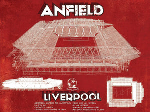 14" x 11" / Unframed Cutler West Liverpool F.C - Anfield European Football / Soccer Team Color Print
