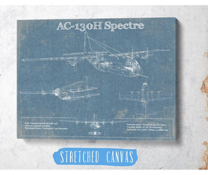 Cutler West Lockheed AC-130H Spectre Vintage Aviation Blueprint Military Print