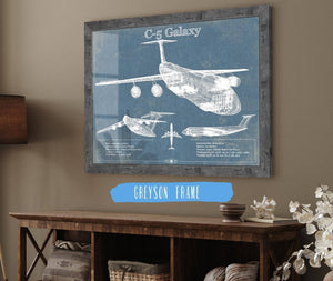 Cutler West Lockheed C-5 Galaxy Vintage Aviation Blueprint Military Print