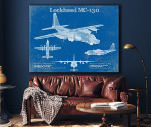 Cutler West Lockheed MC-130 Vintage Aviation Blueprint Military Print