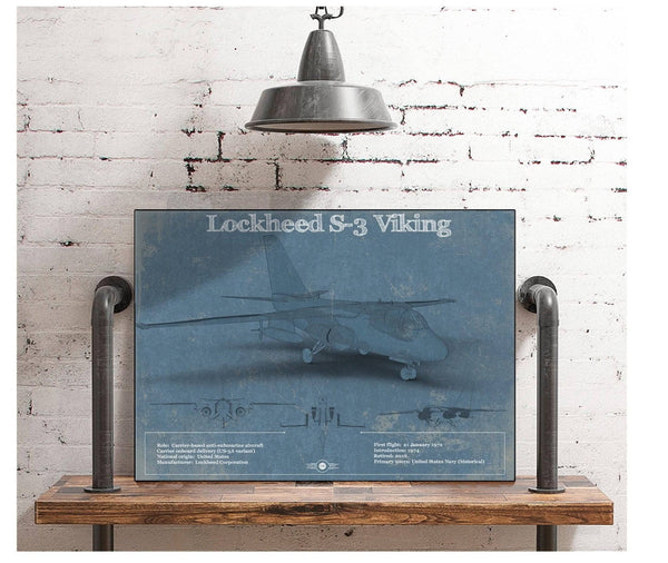 Cutler West Lockheed S-3 Viking Aircraft Patent Blueprint Original Design Wall Art
