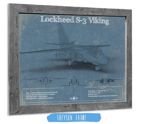 14" x 11" / Greyson Frame Cutler West Lockheed S-3 Viking Aircraft Patent Blueprint Original Design Wall Art