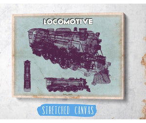 Cutler West Locomotive Vintage Train Print