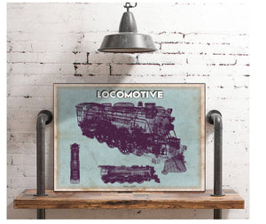 Cutler West Locomotive Vintage Train Print
