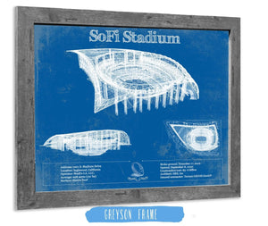 14" x 11" / Greyson Frame Cutler West Los Angeles Chargers - SoFi Stadium Vintage Football Print