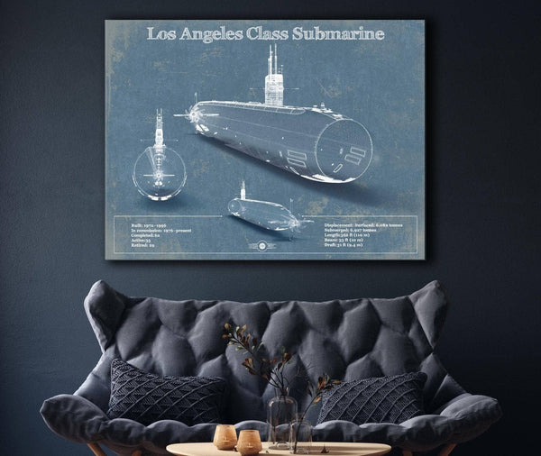 Cutler West Los Angeles-class submarine Blueprint Patent Original Art