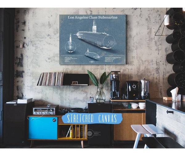 Cutler West Los Angeles-class submarine Blueprint Patent Original Art