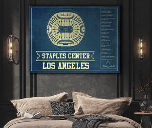 Cutler West Los Angeles Kings - Staples Center (Crypto.com Arena) Vintage Hockey Blueprint NHL Print