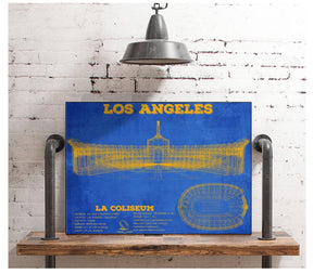 Cutler West Los Angeles Rams LA Coliseum Seating Chart - Vintage Football Print