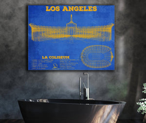 Cutler West Los Angeles Rams LA Coliseum Seating Chart - Vintage Football Print