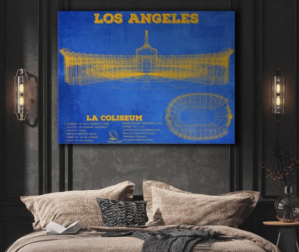 Cutler West Los Angeles Rams LA Coliseum Seating Chart - Vintage Football Print