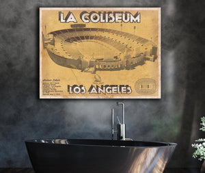 Cutler West Los Angeles Rams LA Coliseum Seating Chart - Vintage Football Print