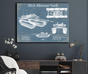 Cutler West M1A Abrams Tank Vintage Blueprint Print