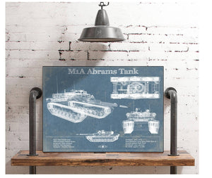 Cutler West M1A Abrams Tank Vintage Blueprint Print