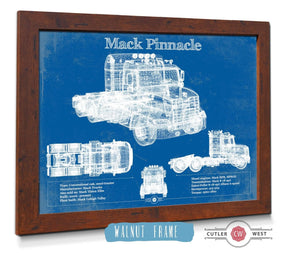 Cutler West Mack Pinnacle Blueprint Vintage Truck Print
