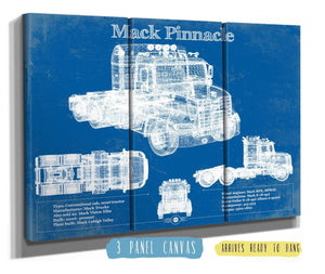 Cutler West Mack Pinnacle Blueprint Vintage Truck Print