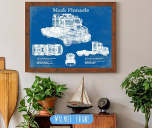 Cutler West Mack Pinnacle Blueprint Vintage Truck Print