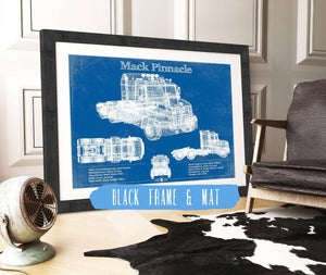 Cutler West Mack Pinnacle Blueprint Vintage Truck Print