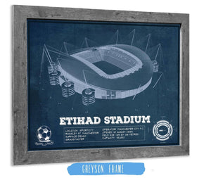 14" x 11" / Greyson Frame Cutler West Manchester City FC- Etihad Stadium Soccer