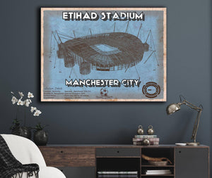 Cutler West Manchester City FC- Etihad Stadium Soccer Dark Blue Print