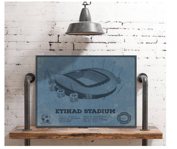 Cutler West Manchester City FC- Etihad Stadium Soccer Print
