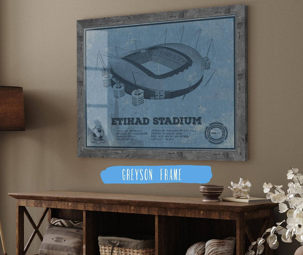 Cutler West Manchester City FC- Etihad Stadium Soccer Print