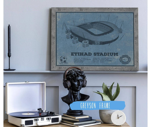 Cutler West Manchester City FC- Etihad Stadium Soccer Print