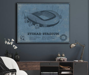 Cutler West Manchester City FC- Etihad Stadium Soccer Print