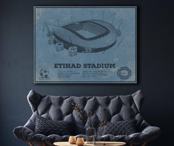 Cutler West Manchester City FC- Etihad Stadium Soccer Print