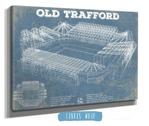 Cutler West Manchester United F.C. - Old Trafford Stadium Blueprint Vintage Soccer Print