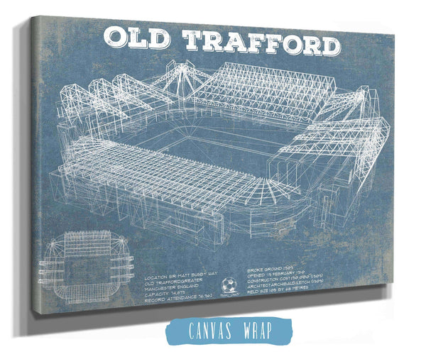 Cutler West Manchester United F.C. - Old Trafford Stadium Blueprint Vintage Soccer Print