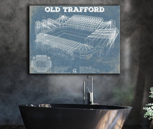 Cutler West Manchester United F.C. - Old Trafford Stadium Blueprint Vintage Soccer Print